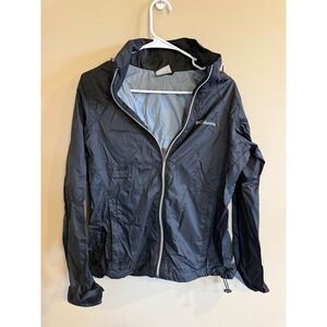 Columbia Sportswear Women's Black Lightweight Hooded Water Resistant Jacket  M